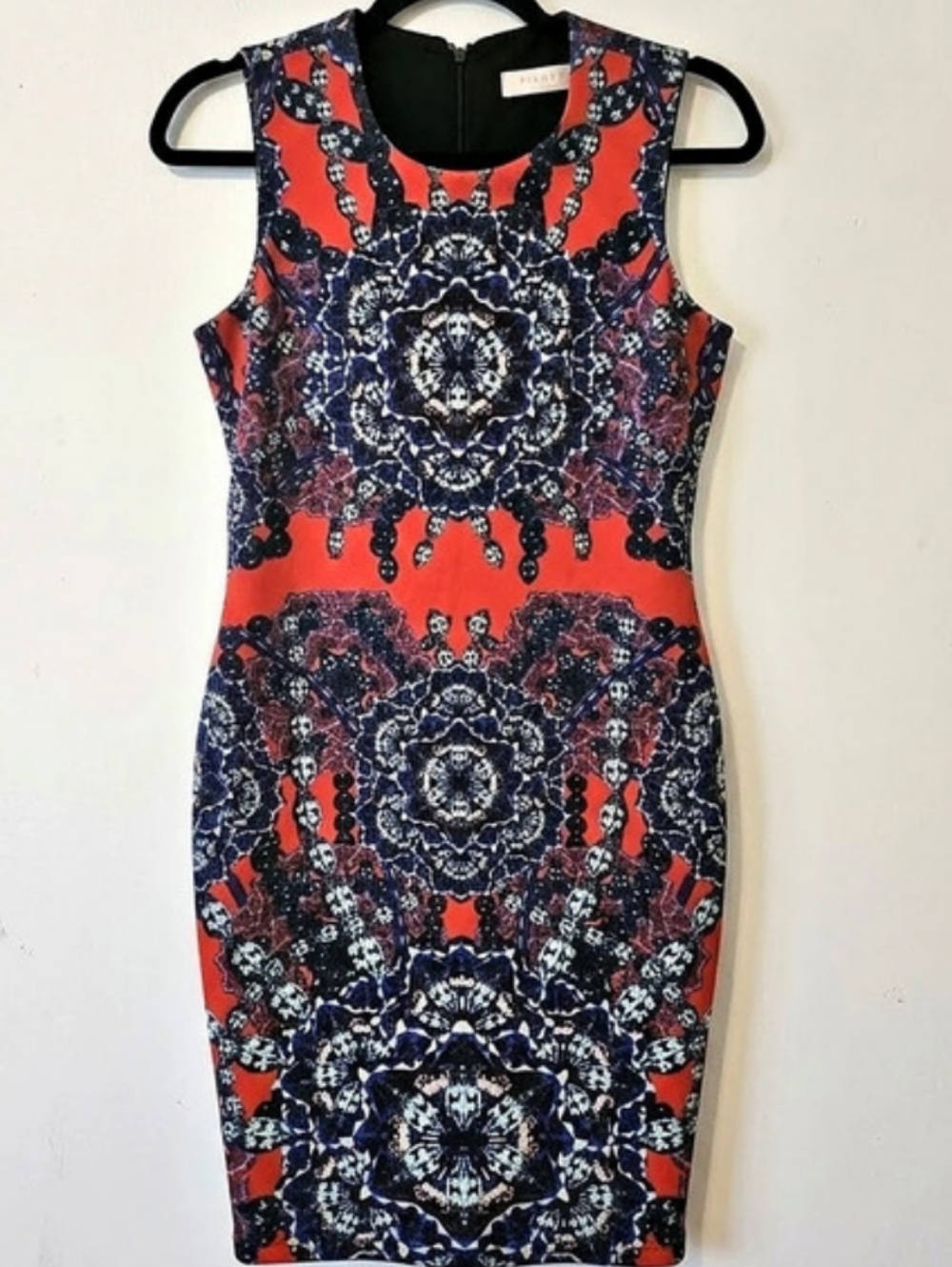 Hunter Bell Geometric Mini Dress in Red & Blue Size Medium